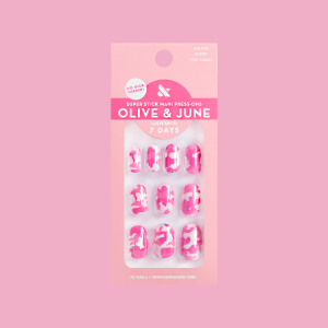 Pink Camo - Tab Press-On | Short | Round