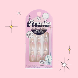 Pink Goldfish French - Pressies | Short Medium | Round