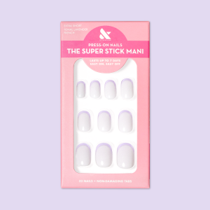 Tonal Lavender French | Extra Short | Round - Tab Press-On