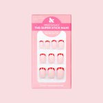 Tonal Valentine French | Extra Short | Squoval - Tab Press-On